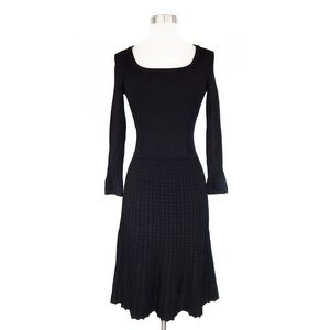 Tory Burch Black Thea Ribbed Knit Dress